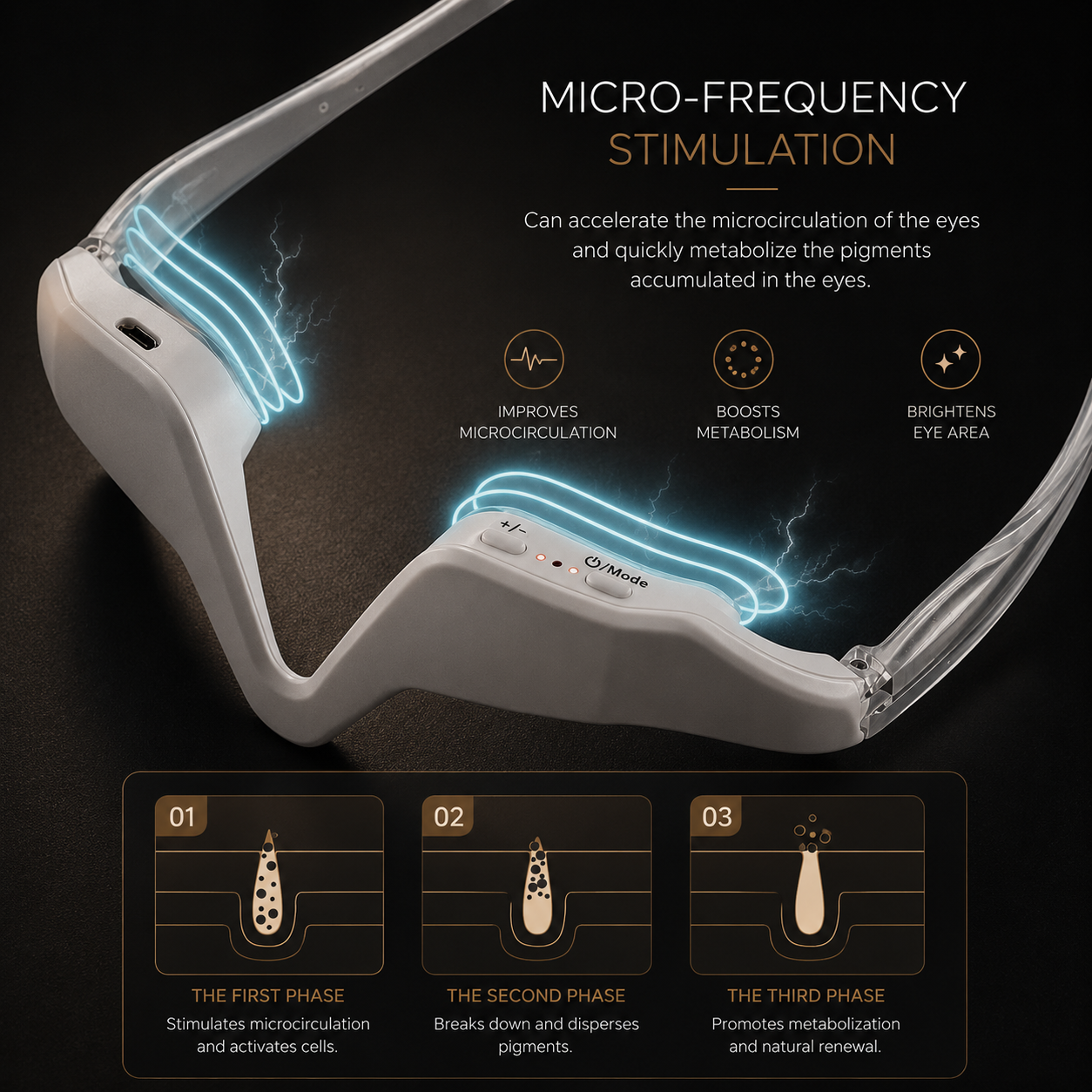 Eye Beauty Massager Eye Care Eyes Fatigue Lighten Dark Circles Smooth Eye Fine Line Beauty Tool